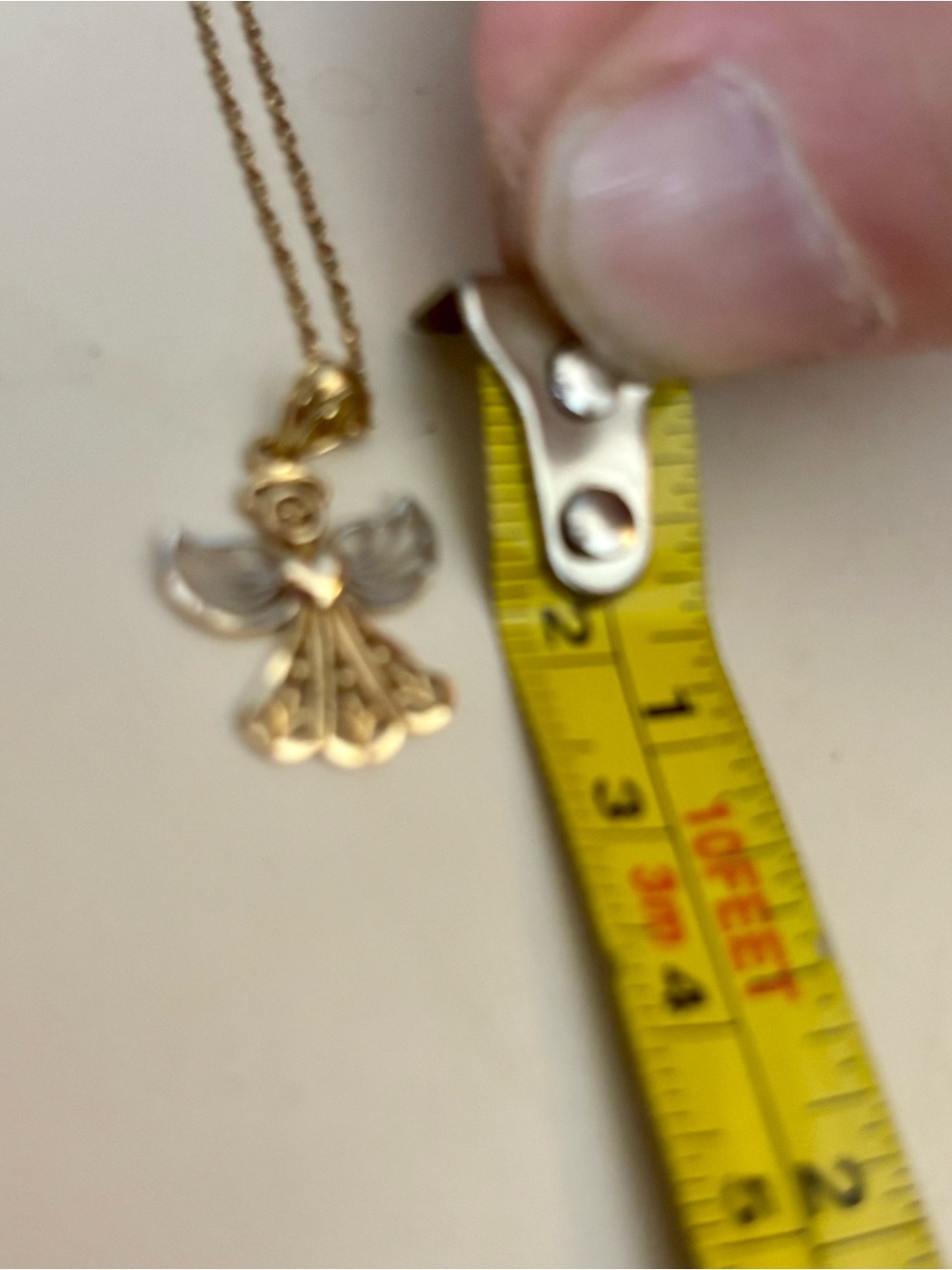 NIB Banter by Piercing Pagoda 10K Two Tone Gold Angel Pendant Necklace Kids Set - Picture 12 of 15
